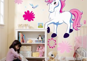 Rainbow Unicorn Wall Mural Cute Decal Could Paint It