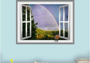 Rainbow Wall Mural Decal East Urban Home Bird Window Decal Robin Decor Rainbow Wall