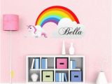 Rainbow Wall Mural Decal Girls Name Rainbow Wall Decal Unicorn Decals Rainbow