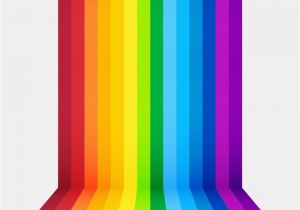 Rainbow Wall Mural Decal Rainbow Perspective Background Wall Mural Vinyl
