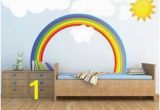 Rainbow Wall Mural Decal Rainbow Wall Decal Kids Bedroom Rainbows Rainbow Wall Art