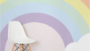 Rainbow Wall Mural Uk Kids Pastel Rainbow Wallpaper Mural