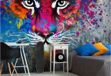 Rainbow Wall Mural Uk Tiger Art