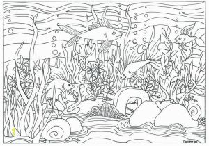 Rainforest Scene Coloring Pages Fish & Aquarium Scene Coloring Page Coloring for Adults by