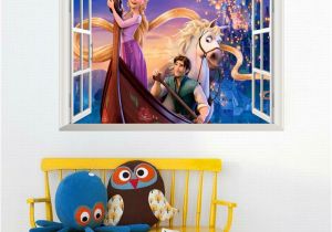 Rapunzel Wall Mural Cartoon Rapunzel Wall Stickers for Kids Rooms Girl S Room Decor 3d