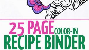 Recipe Book Coloring Pages the Recipe Binder that You Can Color In