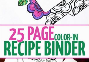 Recipe Book Coloring Pages the Recipe Binder that You Can Color In