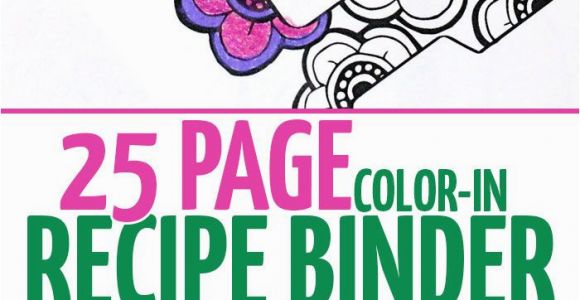 Recipe Book Coloring Pages the Recipe Binder that You Can Color In