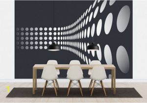 Red and Black Wall Murals Optical Illusion Wallpaper