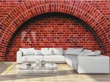 Red Brick Wall Mural Arch Od Red Brick Wall Artistic Background Regular Texture