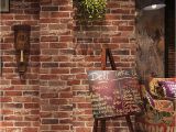 Red Brick Wall Mural Beibehang Retro Vintage 3d Faux Brick Brick Wallpaper Cafe Bar Restaurant Culture Red Brick Wall Paper Papel De Parede