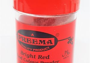 Red Food Coloring E Number Preema Bright Red Food Colour Powder 25g