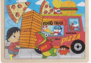 Red Titan Ryan Coloring Page Ryan S World Food Truck 24 Piece Wooden Jigsaw Puzzle