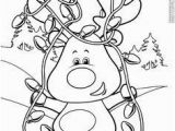 Reindeer Christmas Coloring Pages Reindeer Lights and Be Used as A Fastner Page with Snaps or