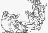 Reindeer Christmas Coloring Pages Santa Flying Reindeer Color Page