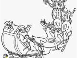Reindeer Christmas Coloring Pages Santa Flying Reindeer Color Page
