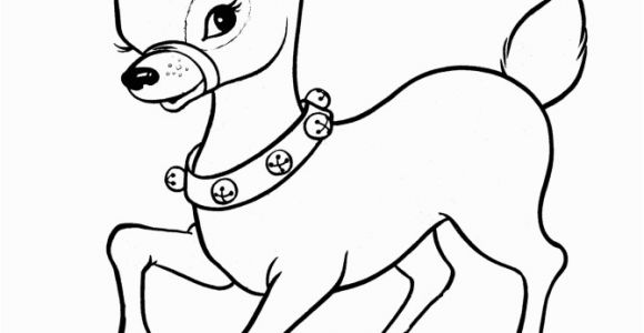 Reindeer Christmas Coloring Pages Santa S Reindeer Page Santa S Reindeer with Sleigh Bells