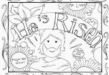 Religious Easter Coloring Pages for toddlers Jesus is Risen Coloring Page Whats In the Bible Adorable He Ruva