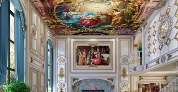 Religious Murals Wallpaper 3d Ceiling Classical Oil Painting Angel Wallpaper Murals Jesus