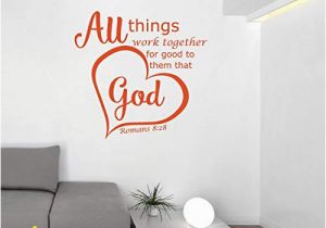 Religious Wall Murals for Churches Amazon Christian Decor Bible Verse Wall Decals Romans 8 28
