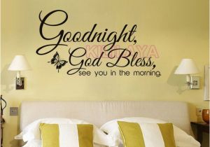 Religious Wall Murals for Churches Christian Goodnight God Bless Religious Vinyl Wall Sticker Wall