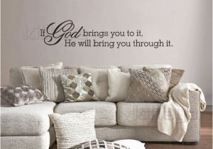 Religious Wall Murals for Churches Christian if God Brings You to It Religious Vinyl Wall Sticker Decal