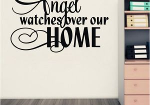 Religious Wall Murals for Sale Amazon Hot An Angel Watches Over Our Home Vinyl Wall Art Quote