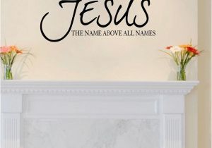 Religious Wall Murals for Sale Jesus Name All Names Quote Wall Decal Sticker Vinyl Bible