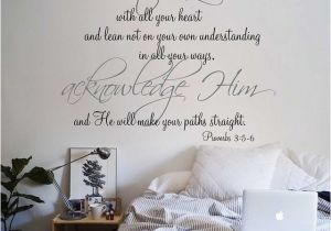 Religious Wall Murals for Sale Religious Quote Vinyl Wall Decal Trust In the Lord with All Your