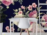 Removable Floral Wall Mural Removable Wallpaper Mural Peel & Stick Spring Floral