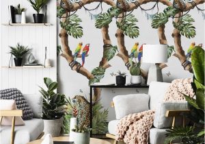 Removable Floral Wall Mural Removable Wallpaper Tropical Cheetahs Wallpaper Floral Wallpaper Tropical Wallpaper Wall Covering Wallpaper Wallpaper Mural 108