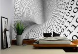 Removable Wall Mural Self Adhesive Large Wallpaper Wall26 Abstract Image Of Tunnel with Binary Language