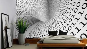 Removable Wall Mural Self Adhesive Large Wallpaper Wall26 Abstract Image Of Tunnel with Binary Language