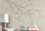 Removable Wall Mural Stickers Silver Leaf Giant Peel and Stick Wall Decals with Pearls