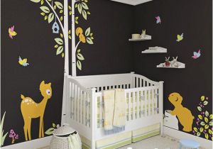 Removable Wall Murals Canada Deer Bear and Tree and Squirrel Nursery Wall Decal and
