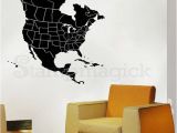 Removable Wall Murals Canada north America Map Decal United States Usa Us Map by