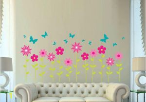 Removable Wall Murals for Kids Flower and butterfly Wall Decal