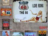 Retro Diner Wall Murals 2019 20 30cm Poster Us Route 66 Metal Sign Tin Plates Retro Metal Signs Wall Art Plaque for Pub Coffee Bar Garage Home Wall Decor From Serlima $42 18