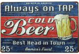 Retro Diner Wall Murals Amazon Sumik Always Tap Cold Beer Best Head In town