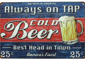 Retro Diner Wall Murals Amazon Sumik Always Tap Cold Beer Best Head In town