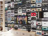 Retro Game Wall Mural ábeibehang European Style Retro Creative Tape Art Tv