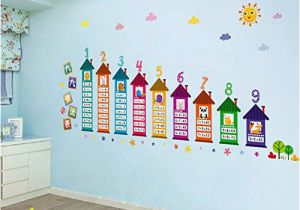 Reusable Vinyl Wall Murals Amazon Encoco Learning Wall Decals for Kids Educational