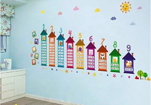 Reusable Vinyl Wall Murals Amazon Encoco Learning Wall Decals for Kids Educational