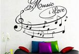 Reusable Vinyl Wall Murals Amazon Na Giant Wall Decals Music I Love Art Design