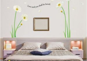 Reusable Vinyl Wall Murals Reusable Decoration Wall Sticker Decal – Poppy Flowers and