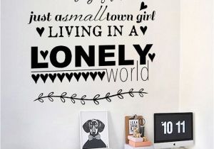 Reusable Vinyl Wall Murals town Girl Lonely Quotes Wall Art Vinyl Decal Home Room Decor