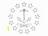 Rhode island Coloring Pages Rhode island State Flag Coloring Page