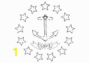 Rhode island Coloring Pages Rhode island State Flag Coloring Page