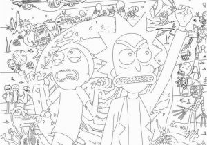 Rick and Morty Trippy Coloring Pages Printable Rick and Morty Coloring Pages