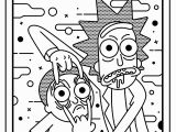 Rick and Morty Trippy Coloring Pages Rick and Morty Roy Lichtenstein Style Tv Shows Adult